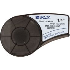 Картридж Brady M21-250-595-WT 6.35 мм/6.4 м винил, черный на белом (brd139744)